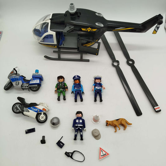 Playmobil Bundle Polizei Heli & Figuren