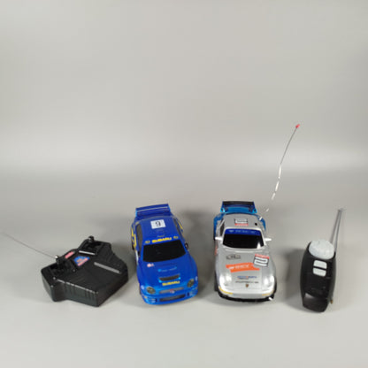 RC Autos Set - Subaru Rally #9 & Porsche #2 mit Fernbedienungen