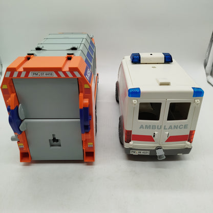 Playmobil Bundle 4221 Set von 2 Kranken & Müllwagen