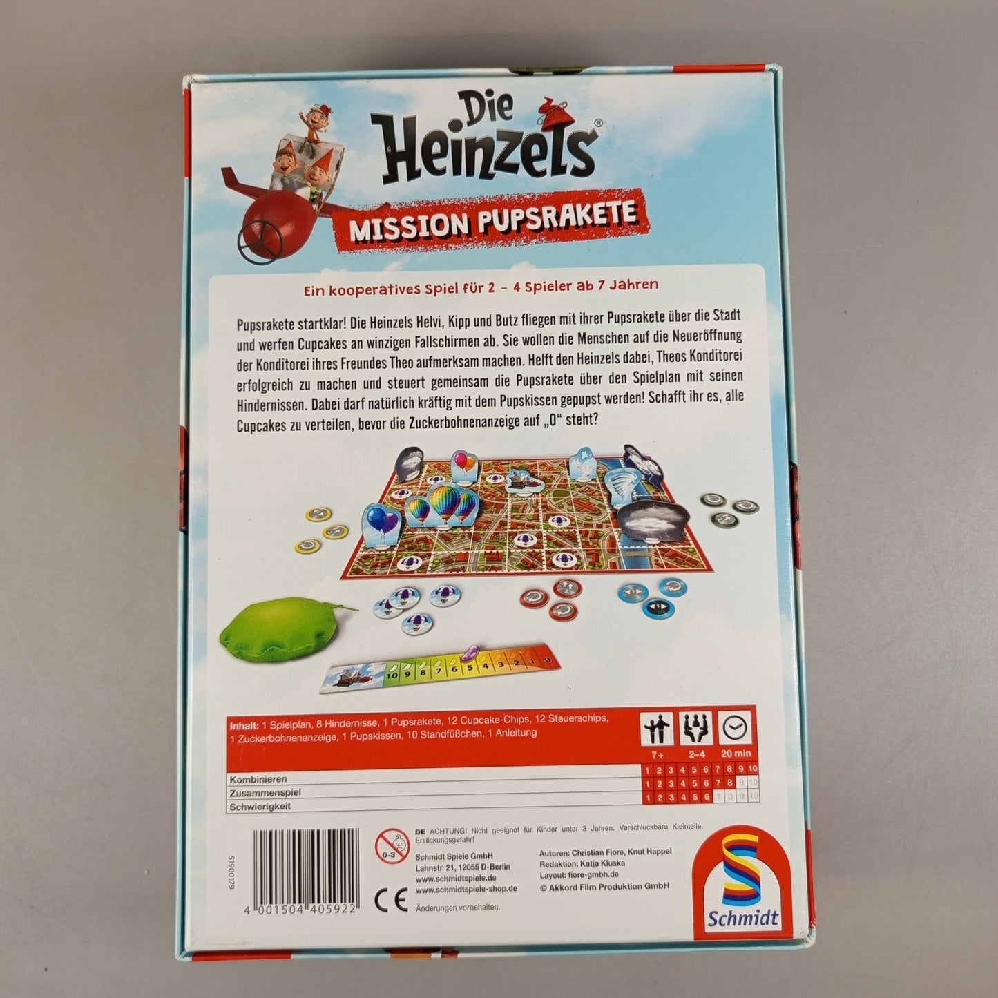 Schmidt Spiele Brettspiel – Die Heinzels: Mission Pupsrakete, OVP