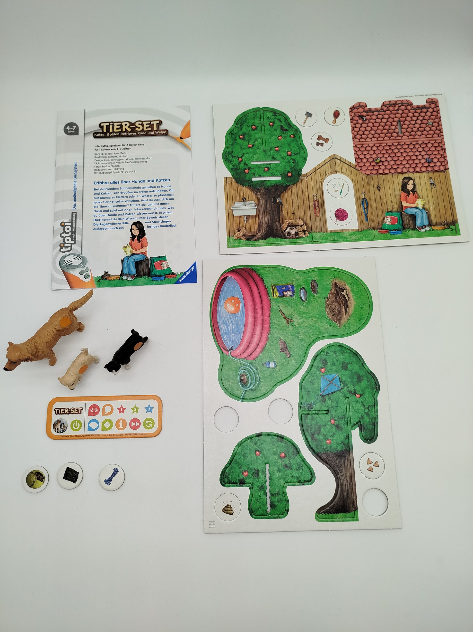 Ravensburger Tiptoi Tier-Set – Katze, Hund & Welpe mit Zubehör, OVP