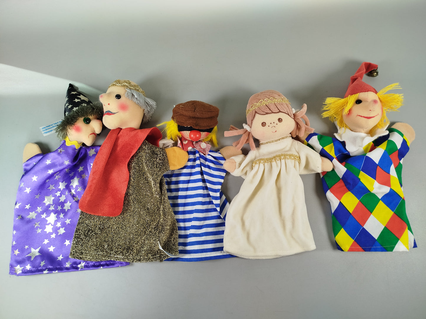Handpuppen Set von 5 Märchenfiguren – Zauberer, König, Prinzessin, ohne OVP