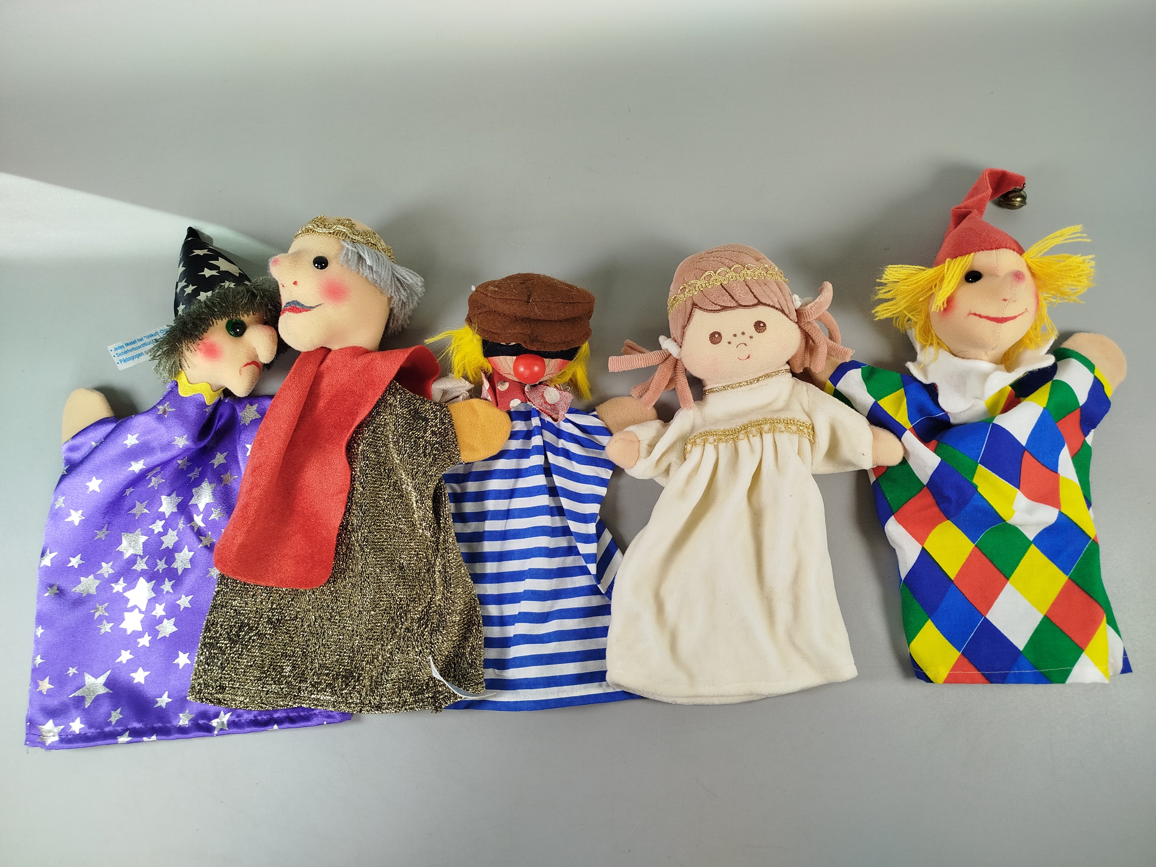 Handpuppen Set von 5 Märchenfiguren – Zauberer, König, Prinzessin, ohne OVP