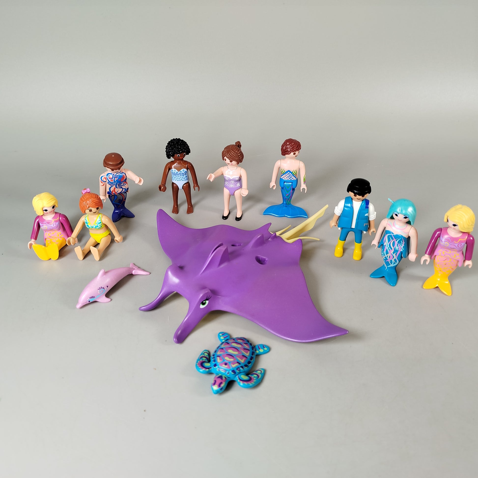 Playmobil Meeres-Thema Set von 13 Figuren & 3 Tieren