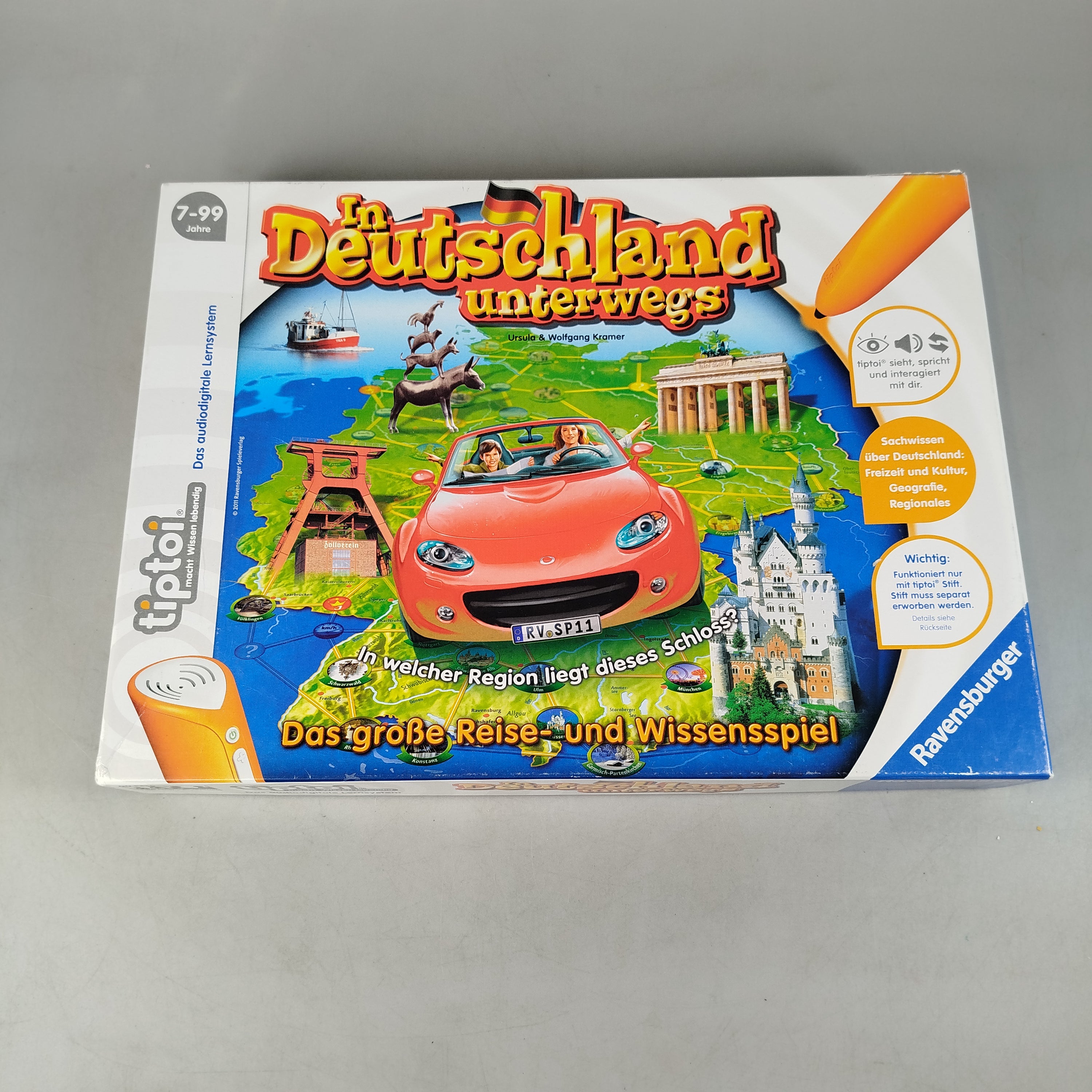 Ravensburger In Deutschland unterwegs 05215 Brettspiel, gebraucht, ab 6 Jahre 