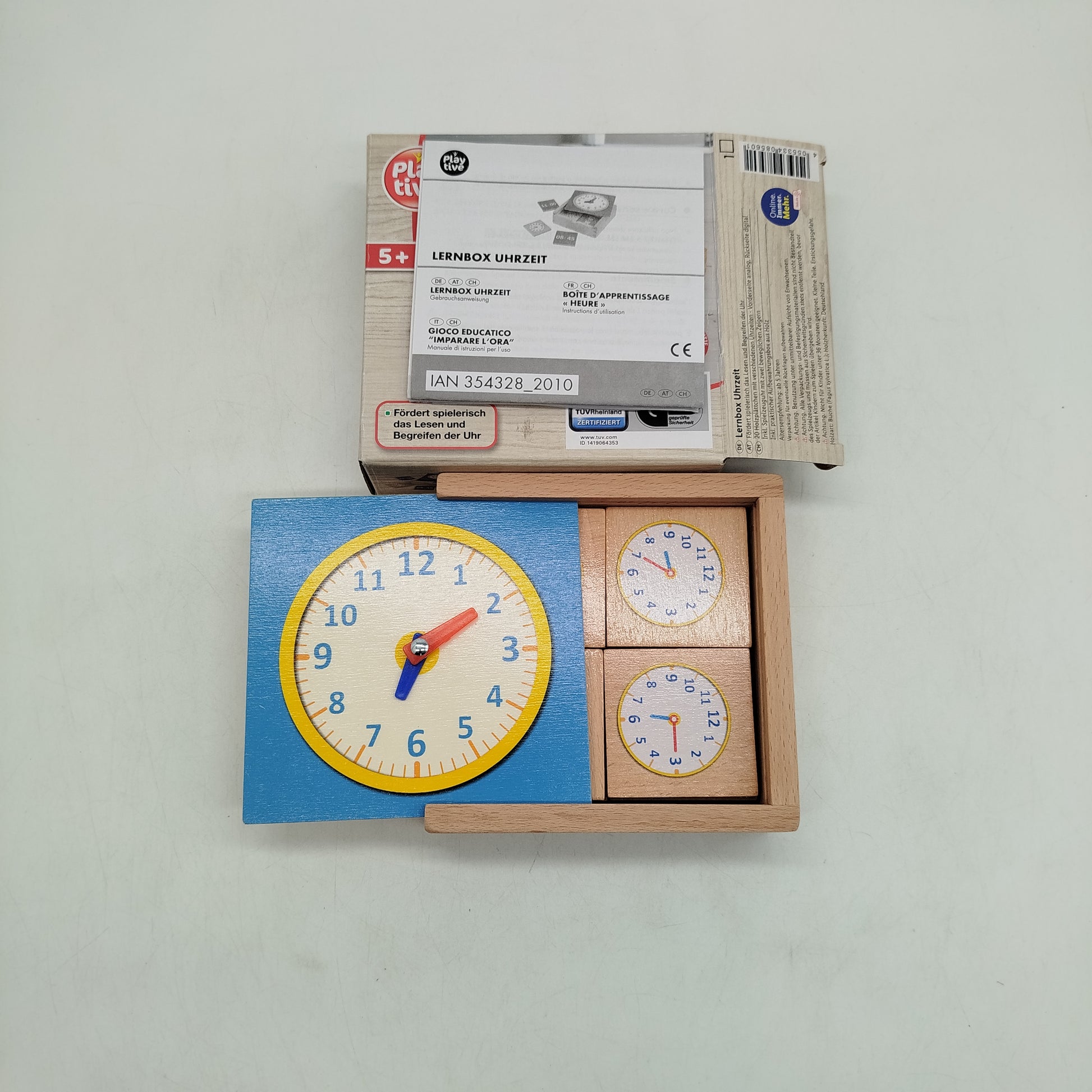 Playtive Bundle Uhr Lernbox Holzspiel, gebraucht, ab 3 4 5 Jahre | ✅ geprüft 