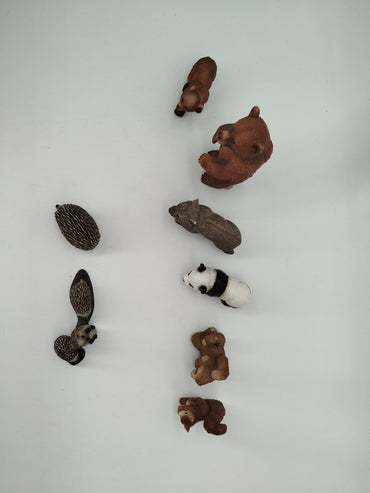 Schleich Tierfiguren Set von 8 – Braunbären, Panda & mehr