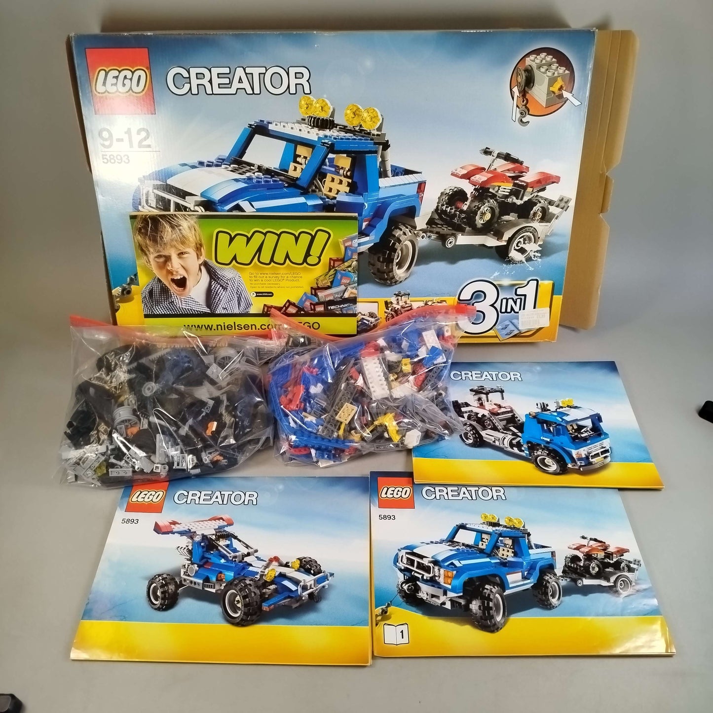 LEGO 5893 Geländewagen mit Quad, gebraucht, ab 10 11 12 Jahre | ✅ geprüft 