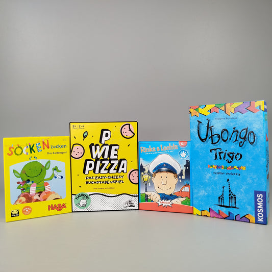  Brettspiele Set - Pappe und Kunststoff