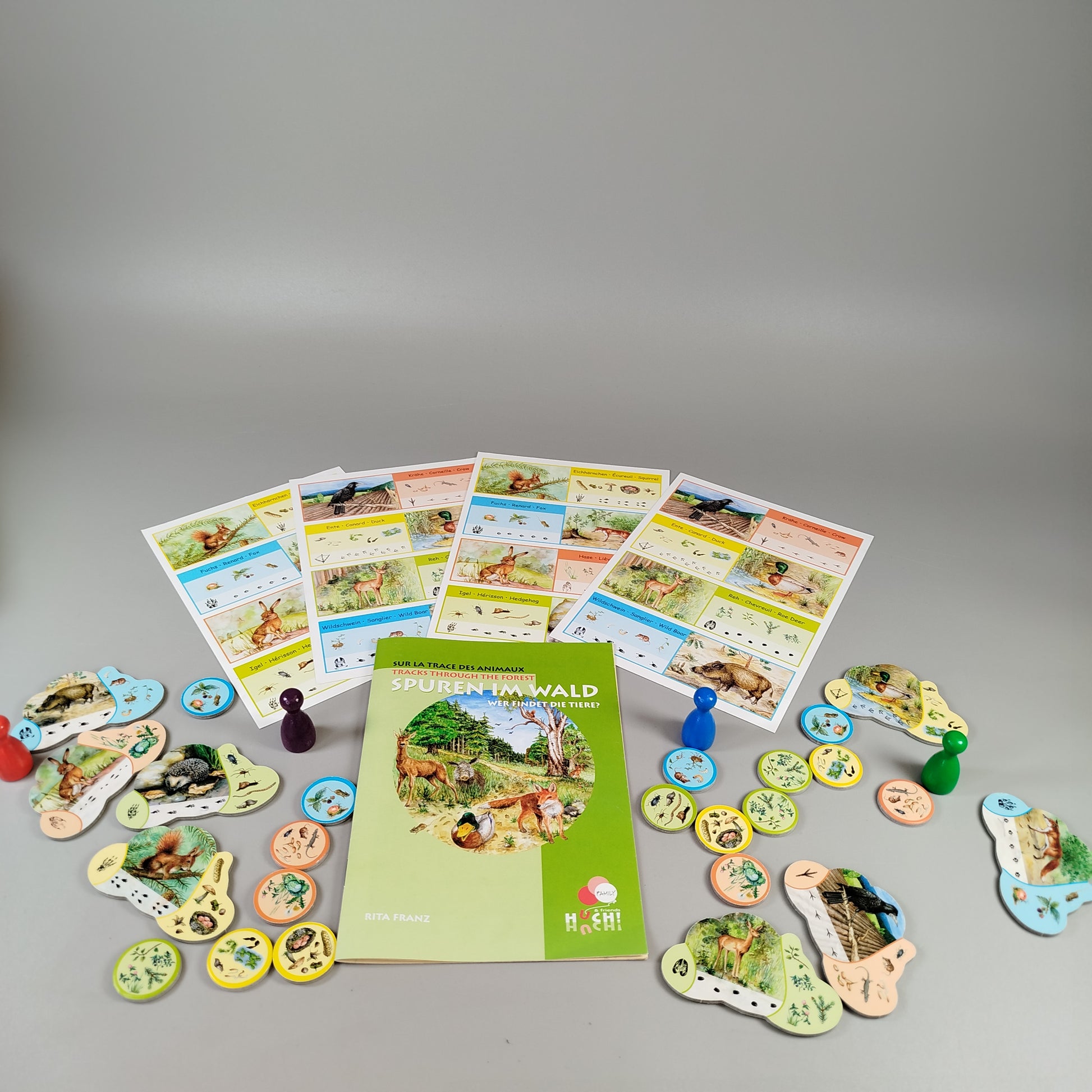 HUCH! Brettspiel - Spuren im Wald, Tiere entdecken