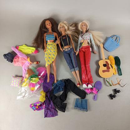 Mattel Bundle Barbie 3x Modepuppen, gebraucht, ab 6 7 8 Jahre | ✅ geprüft 