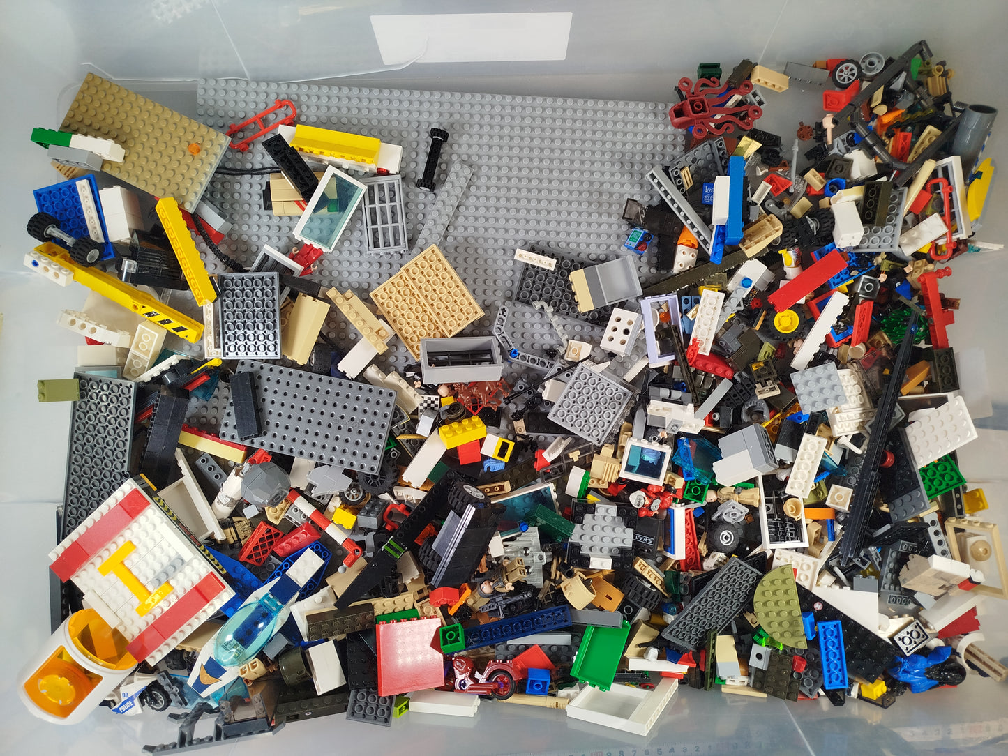 LEGO Konvolut ca. 2 kg – Bausteine, Figuren & Platte, kompatibel mit LEGO