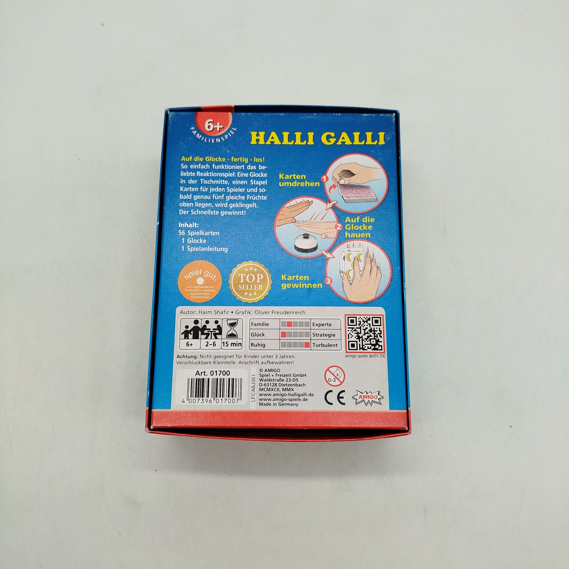 AMIGO Halli Galli 01700 Kartenspiel, gebraucht, ab 6 7 8 Jahre | ✅ geprüft 