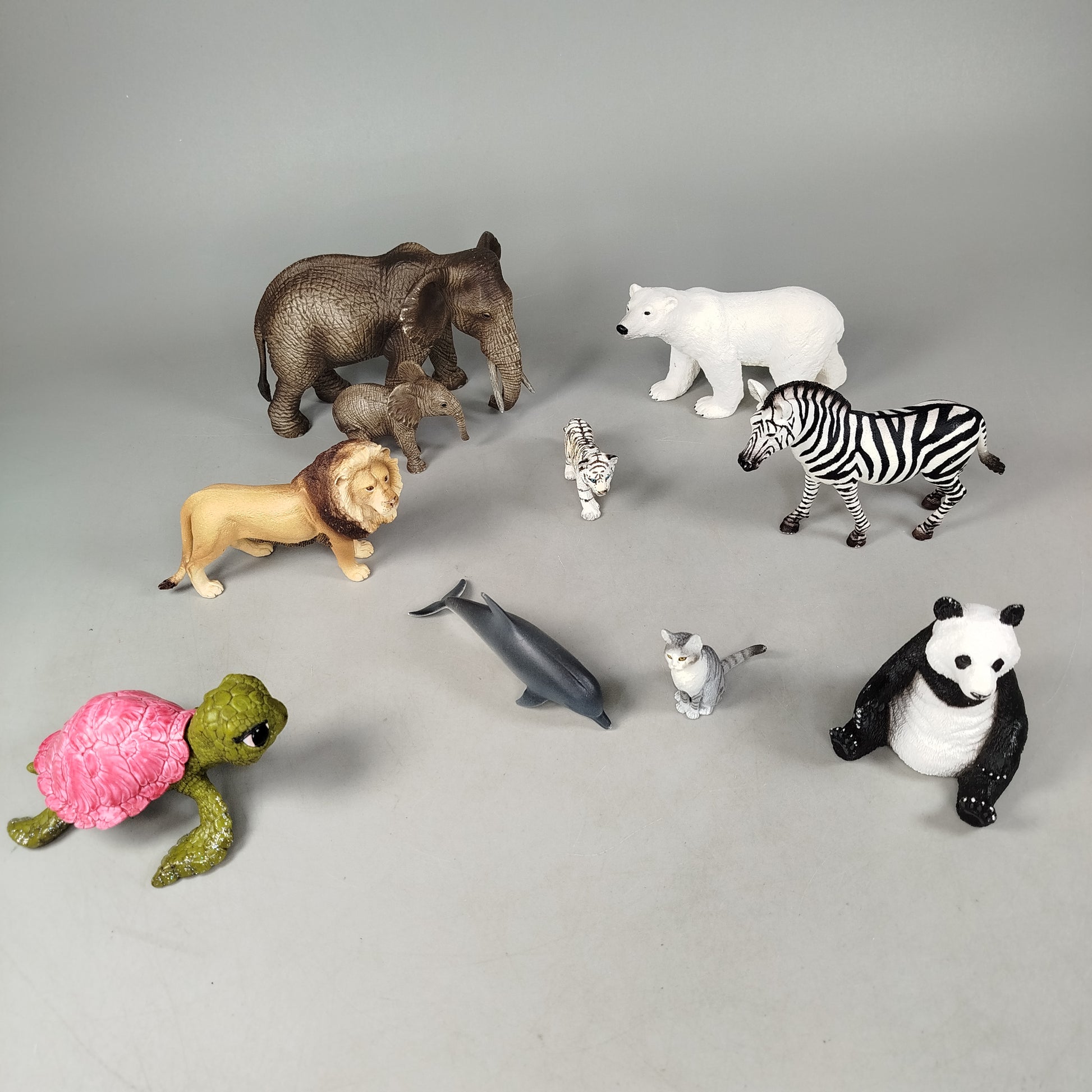 Bundle Schleich Set von 10 Tierfiguren, gebraucht, ab 3 Jahre 