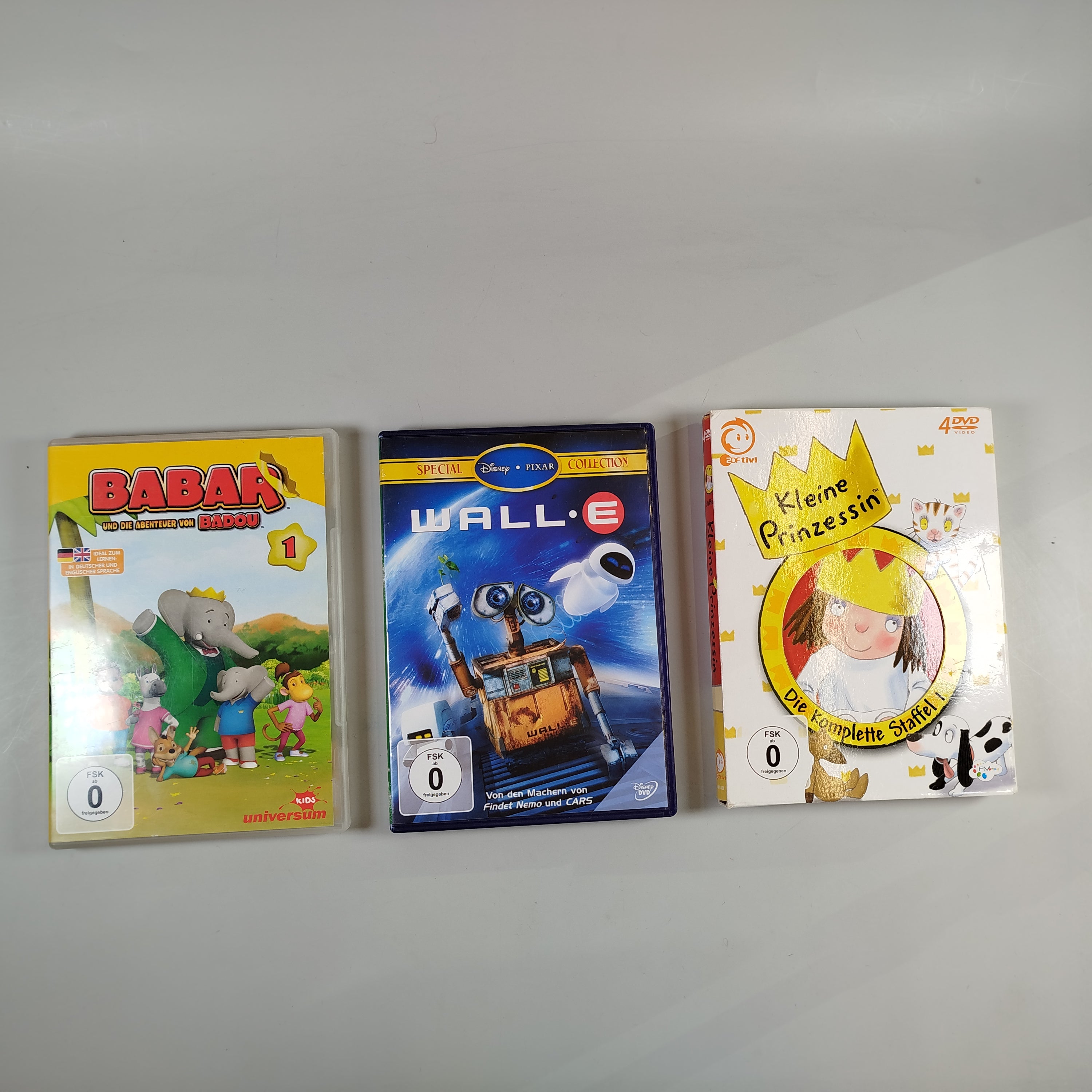  Kinder-DVD-Bundle: "Babar", "WALL-E", "Kleine Prinzessin"