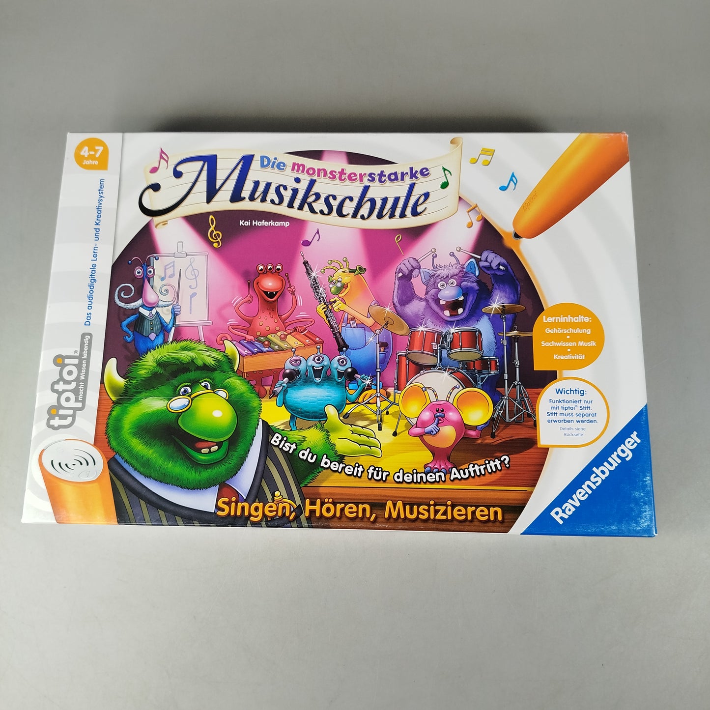 Ravensburger tiptoi Die monsterstarke Musikschule Lernspiel 008128