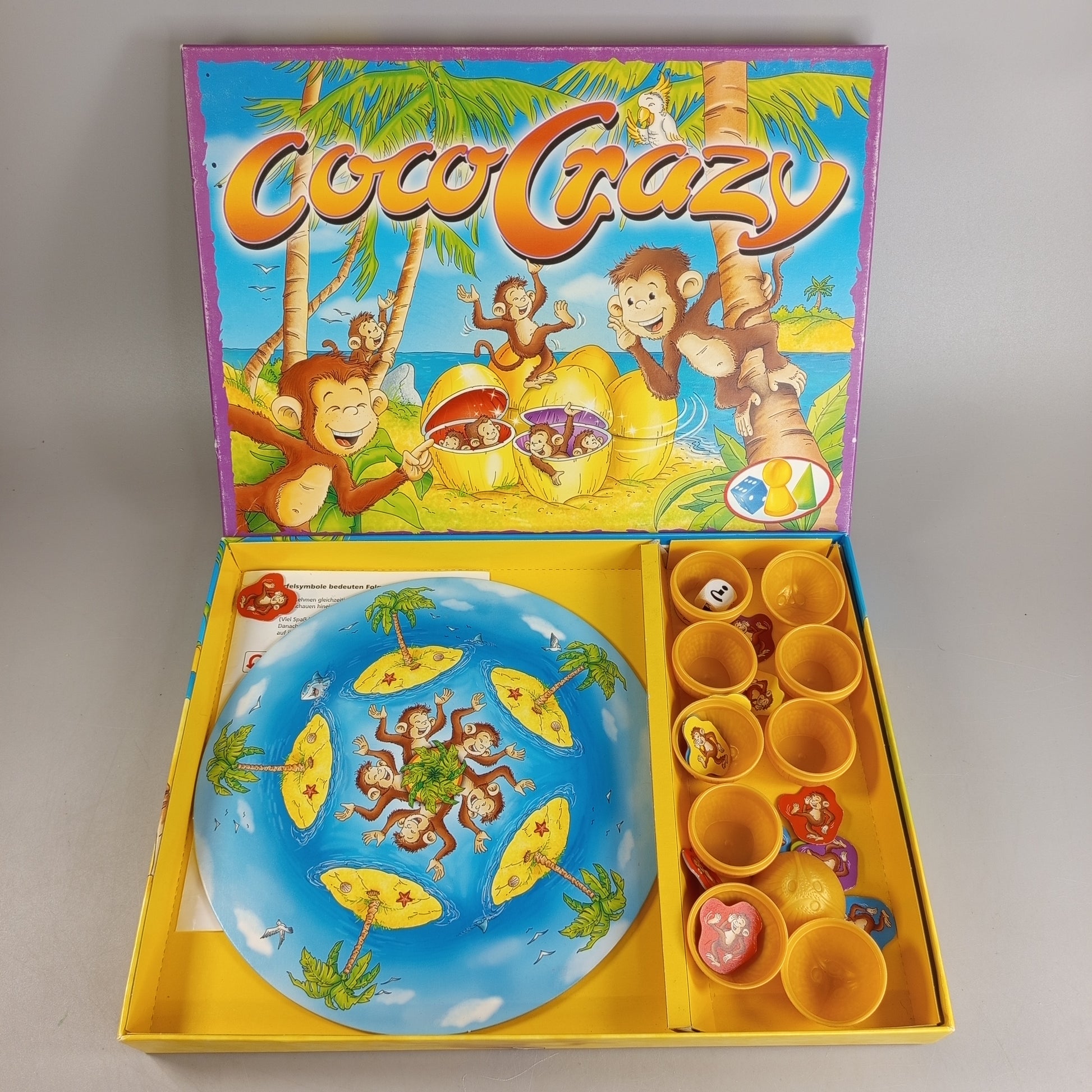 Coco Crazy Brettspiel – Gedächtnisspiel mit Affen & Kokosnussschalen, OVP