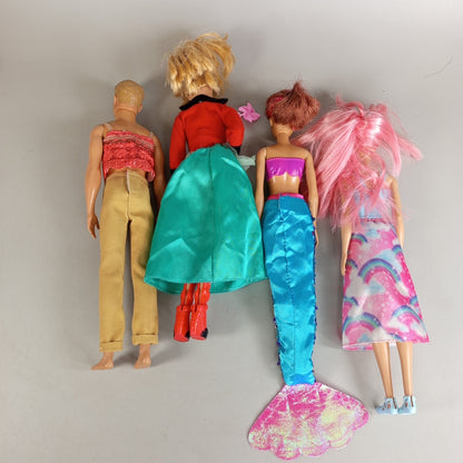 Mattel Puppen-Set – 6 Mode- & Meerjungfrauenpuppen