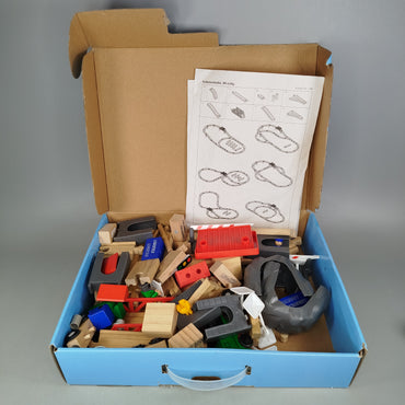 Bundle Holzspielzeug Set von 2 Eisenbahn & Fahrzeuge