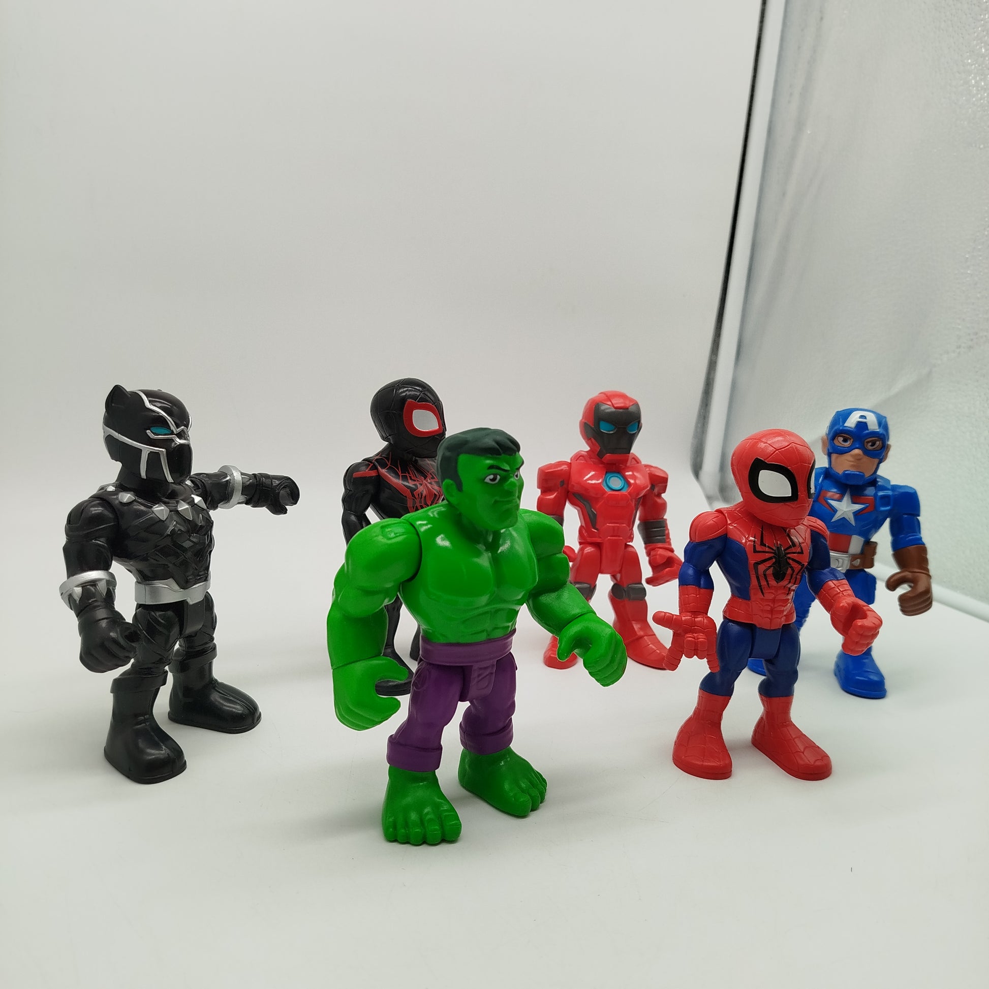 Mattel Marvel Actionfiguren Set von 6 Superhelden – Spider-Man, Iron Man, Hulk