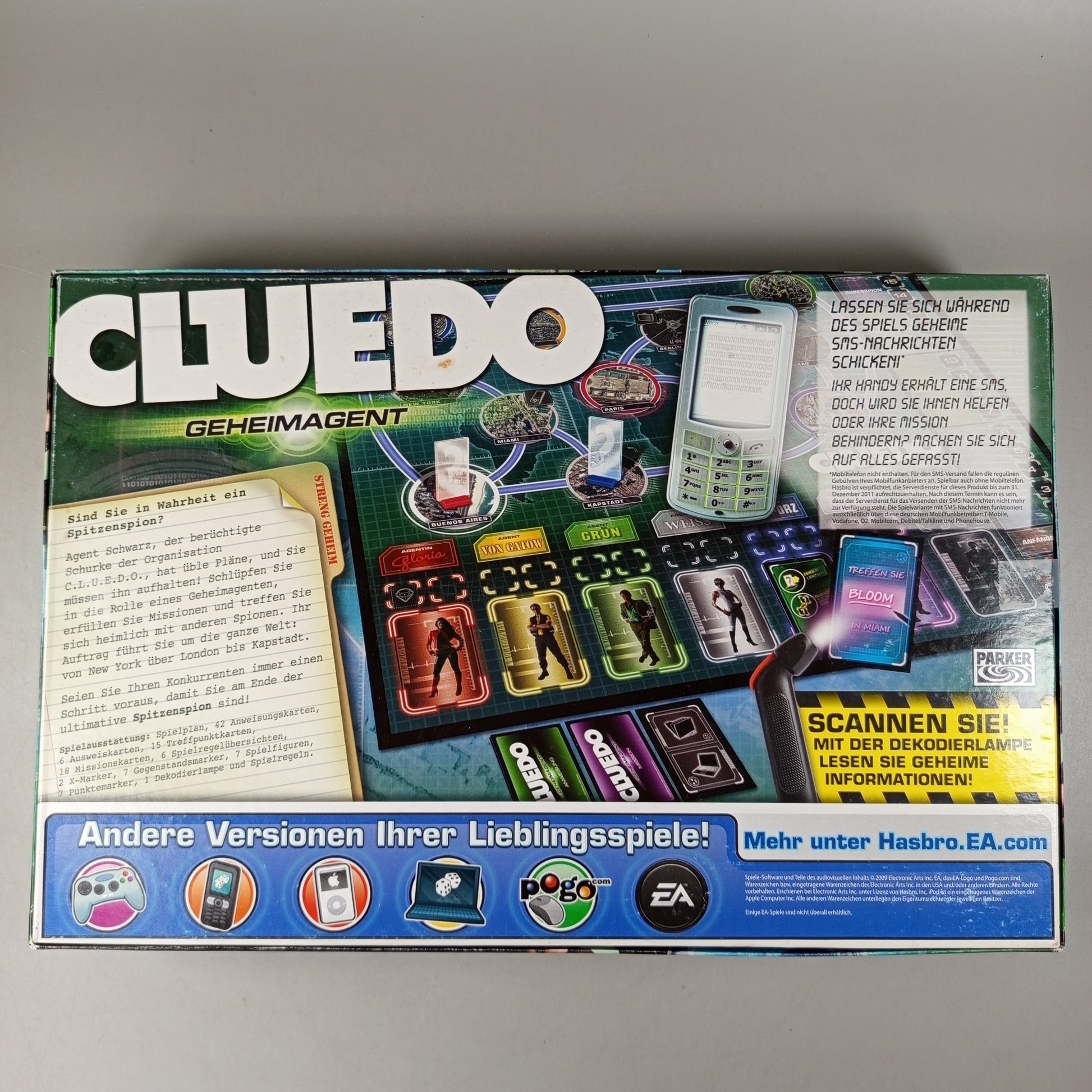 Hasbro Cluedo Geheimagent Brettspiel, gebraucht, ab 10 11 12 Jahre | ✅ geprüft 