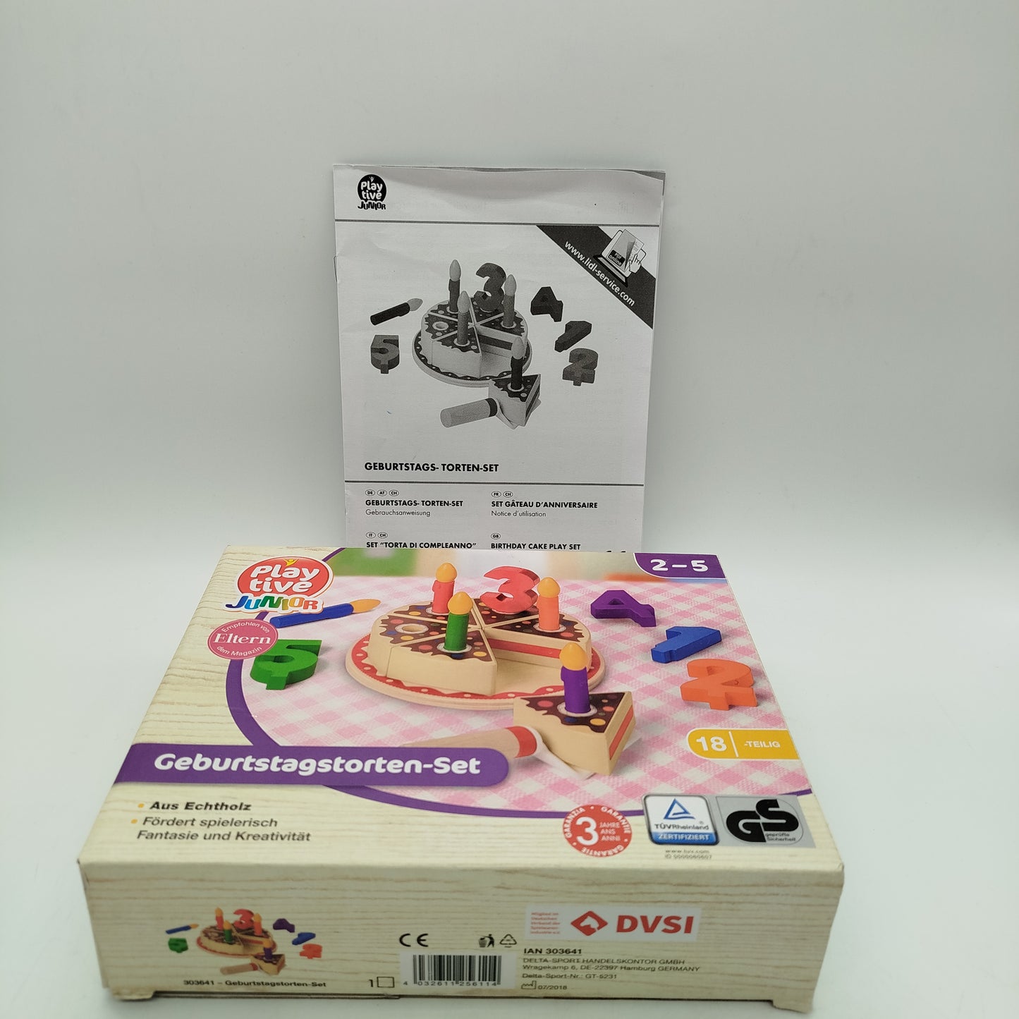 Playtive Junior Holzspielzeug Geburtstagskuchen Set