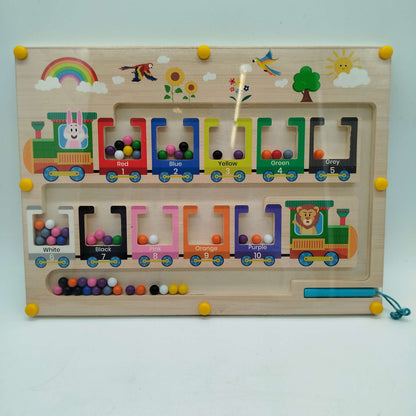 Montessori Zahlen & Farben-Labyrinth Zugmotiv