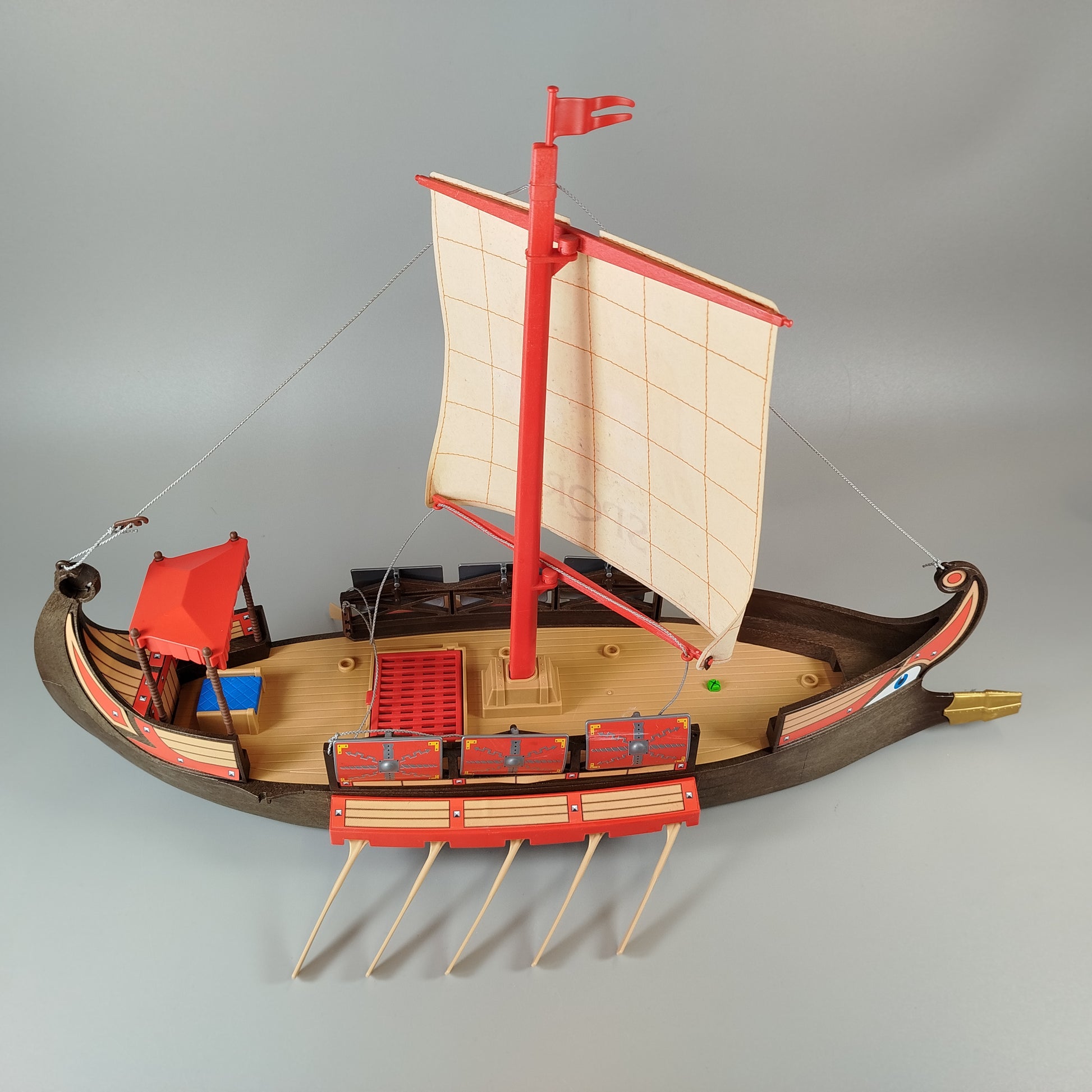 PLAYMOBIL Spielzeug-Römerschiff mit Segel und Ruder