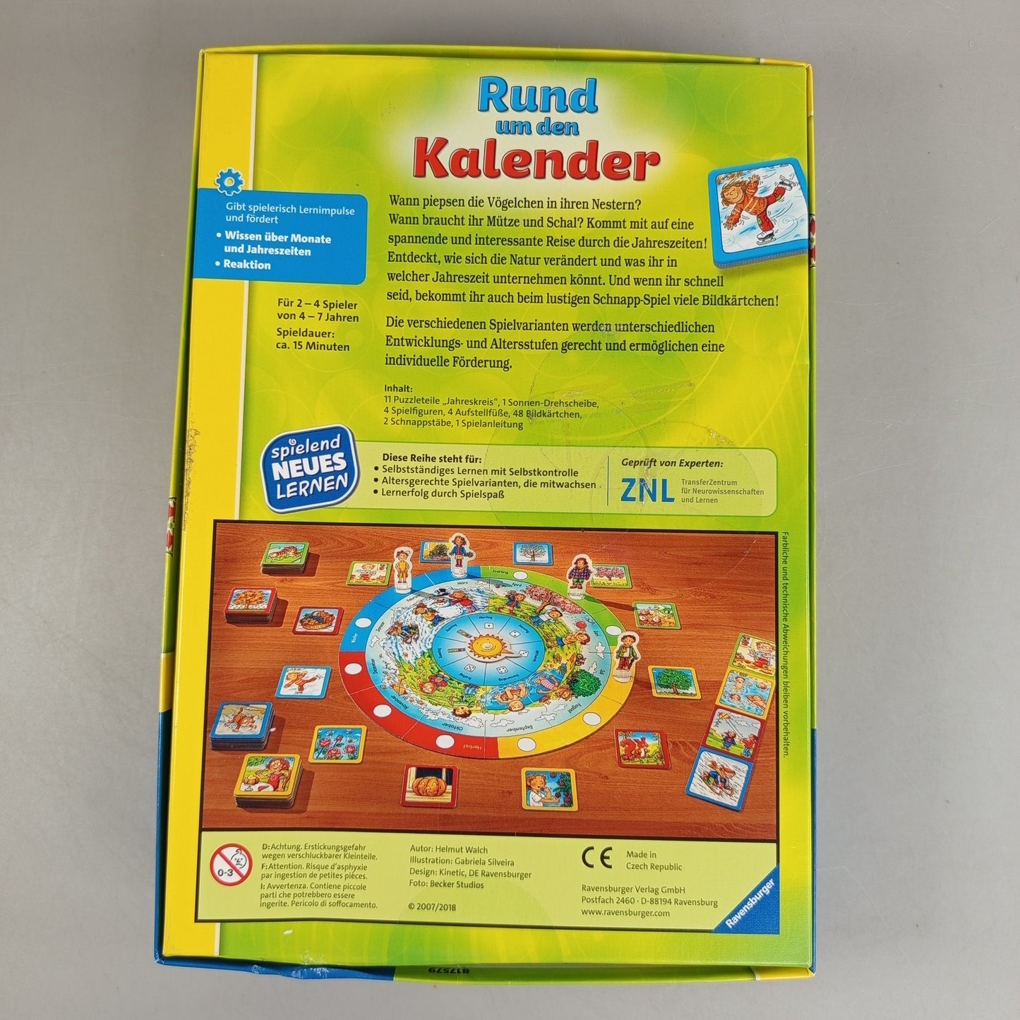 Ravensburger Rund um den Kalender Brettspiel, gebraucht, ab 3 Jahre 