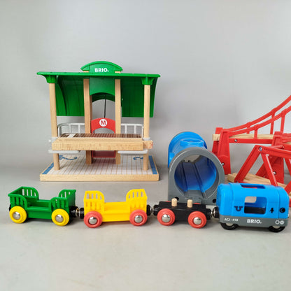 BRIO Bundle Hängebrücke 33683 Holzeisenbahn Zug