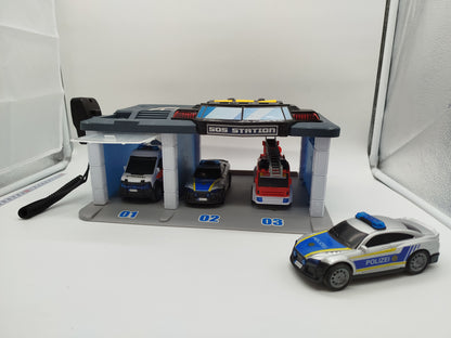 SOS Station - Set von 4 Notfallfahrzeugen, Rettung, wie neu