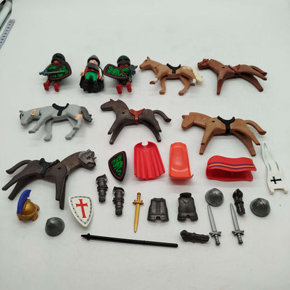Playmobil Bundle Ritter Set von 15 Ritter & Pferde