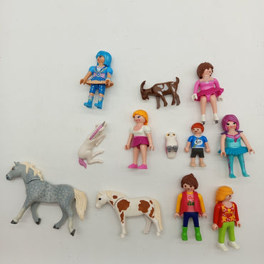Playmobil Konvolut – 11 Figuren, Tiere & Zubehör, gut