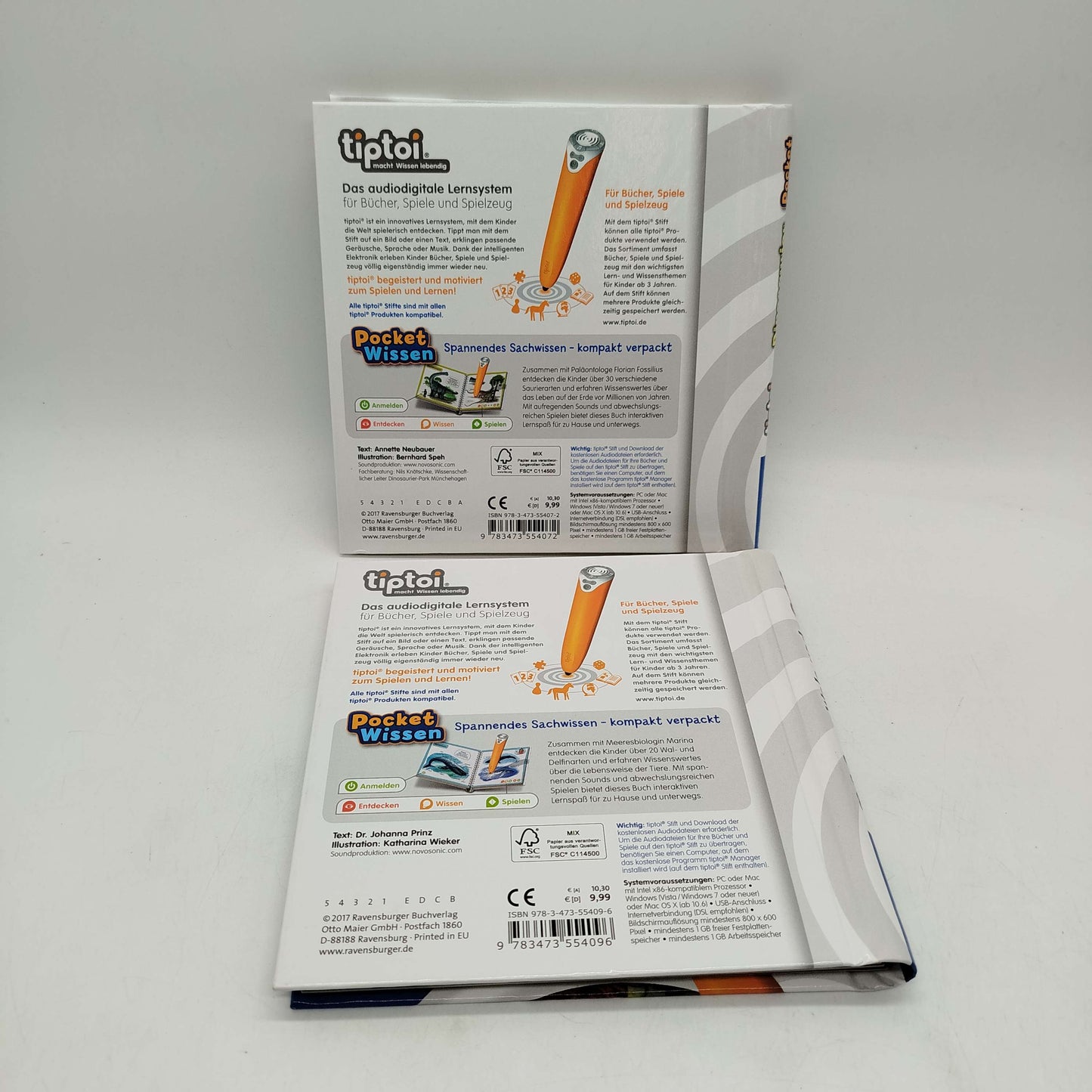 Ravensburger Bundle TipToi 2x Bücher Dinosaurier & Wale