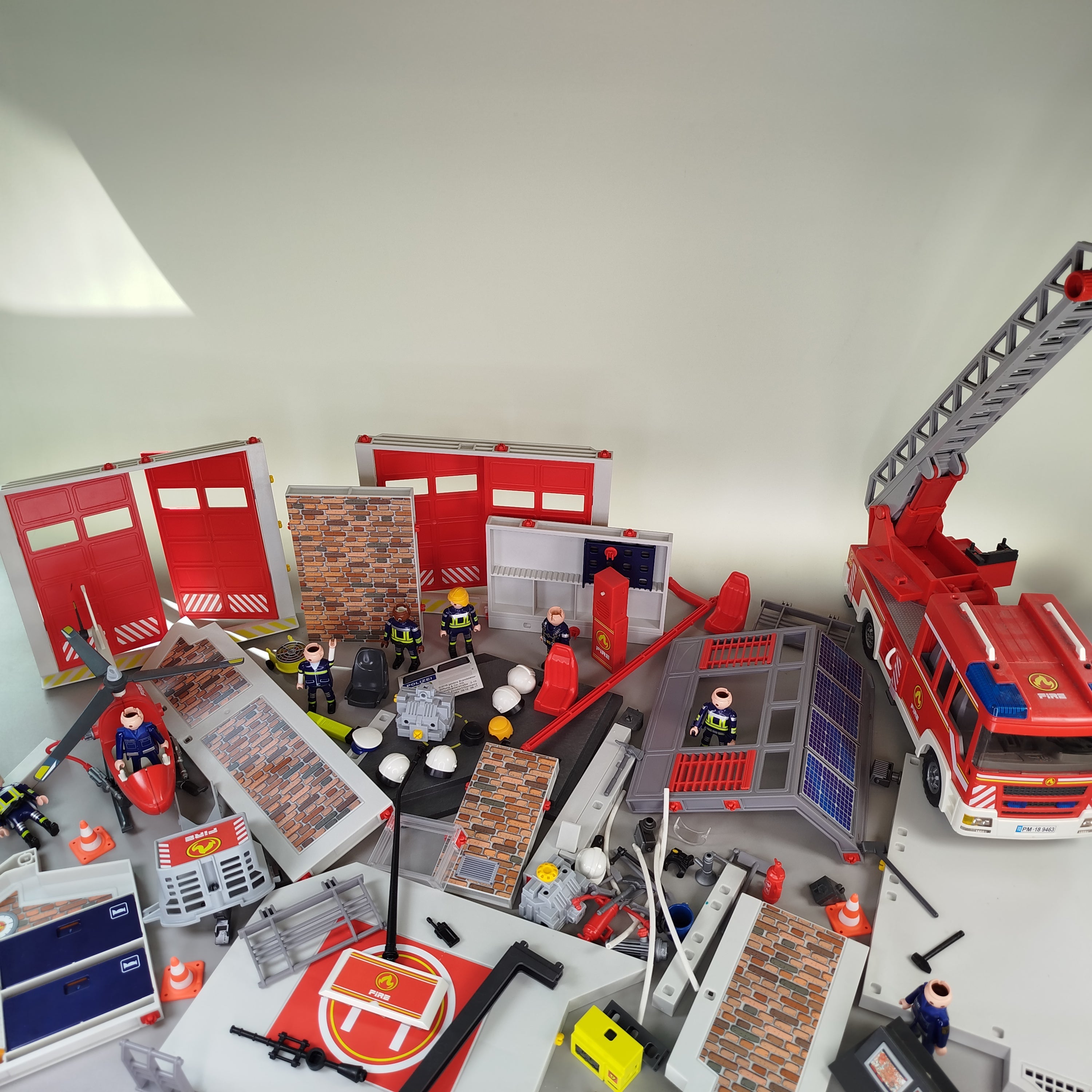 Playmobil Feuerwehr Set 9463, 9462, 6873, Gebrauchsspuren, mit Anleitung