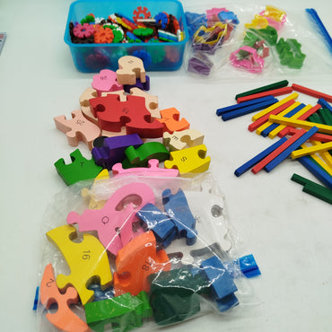 Bundle Steckblumen & Holzpuzzle Esel