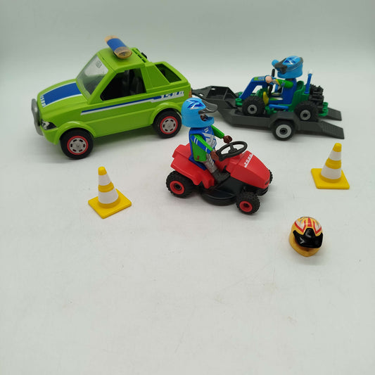 Playmobil Bundle Service 6111 Set von 8 Fzg&GoKart