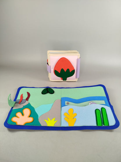 Interaktive Stoff-Aktivitätsbücher – Set von 2 Lernbüchern für Kleinkinder