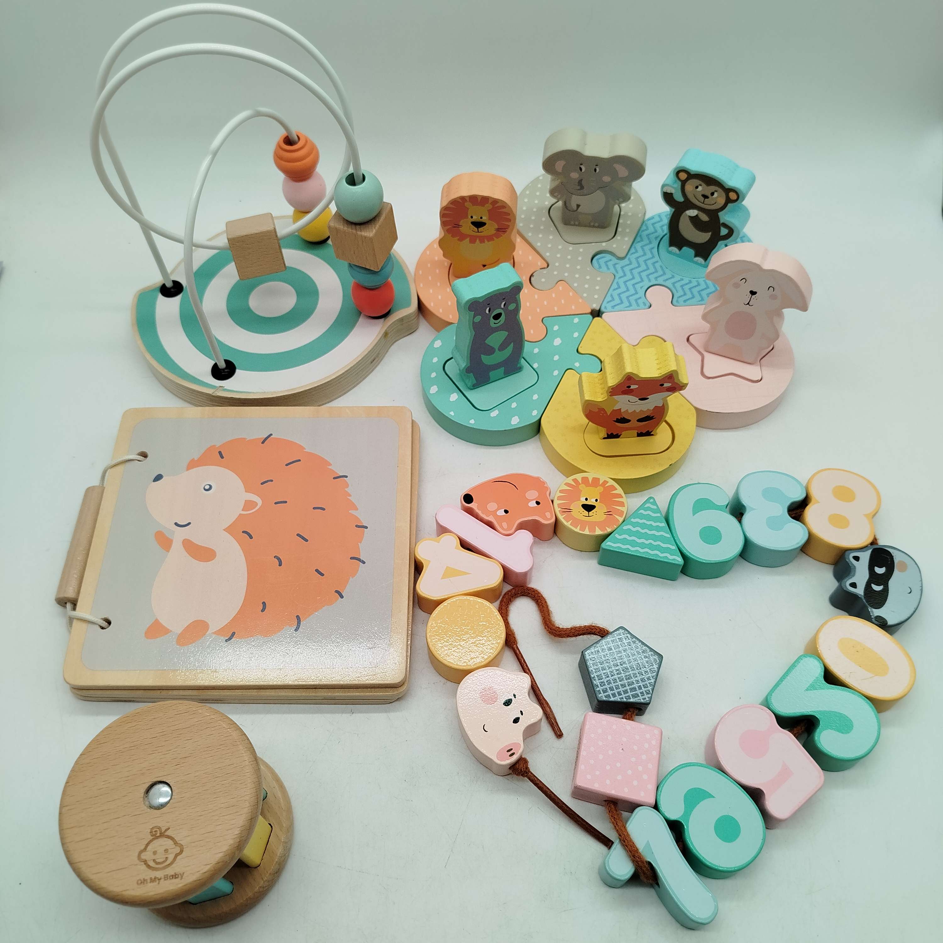 Oh My Baby Bundle Holz 4er Motorik & Puzzle ab 1 2 3 Jahre | ✅ geprüft 
