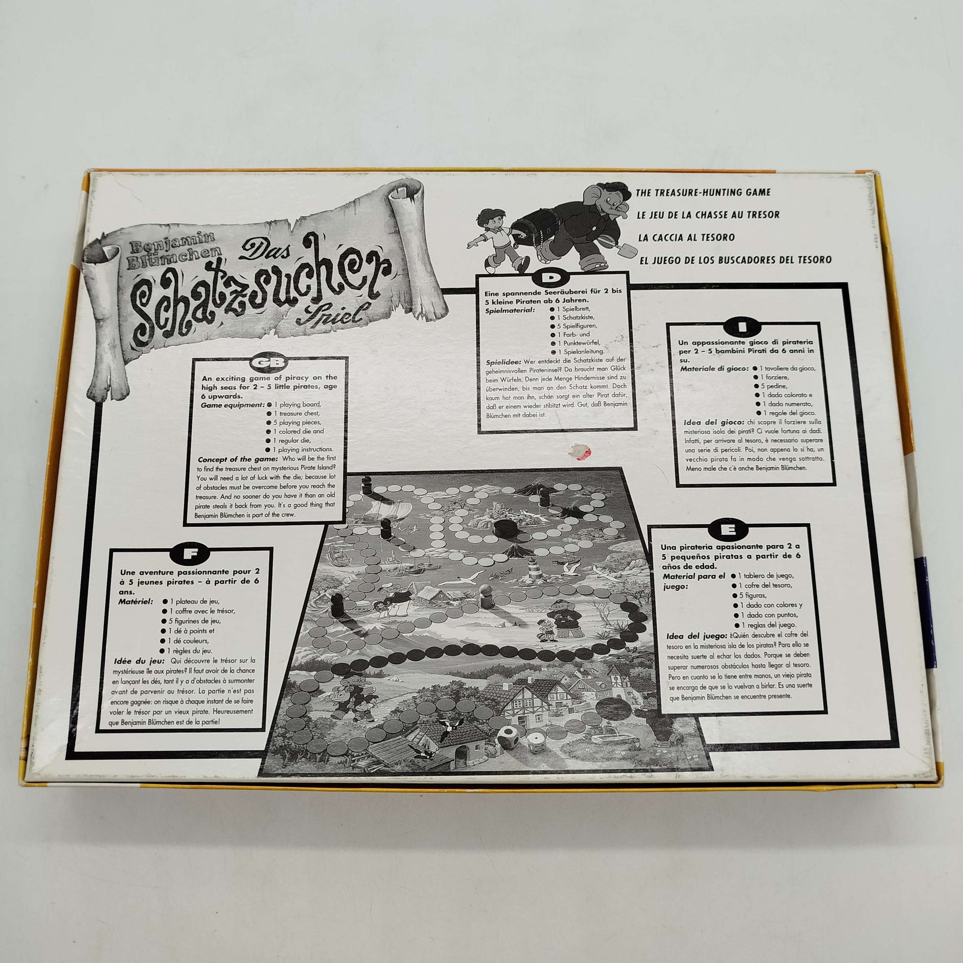 Blatz Benjamin Blümchen Schatzsucher Brettspiel, gebraucht, ab 6 Jahre 