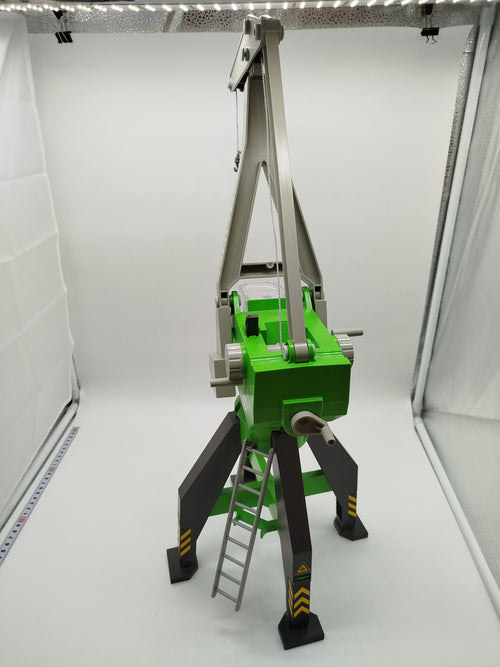 Playmobil Hafenkran, elektrischer Portalkran und Rettungshubschrauber