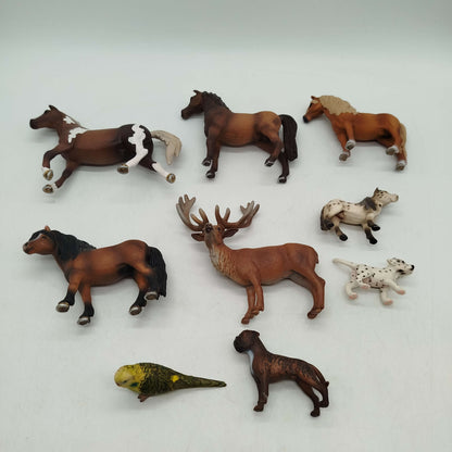 Schleich Bundle Tierfiguren Set von 9 Pferde & Reh ab 3 4 5 Jahre | ✅ geprüft 