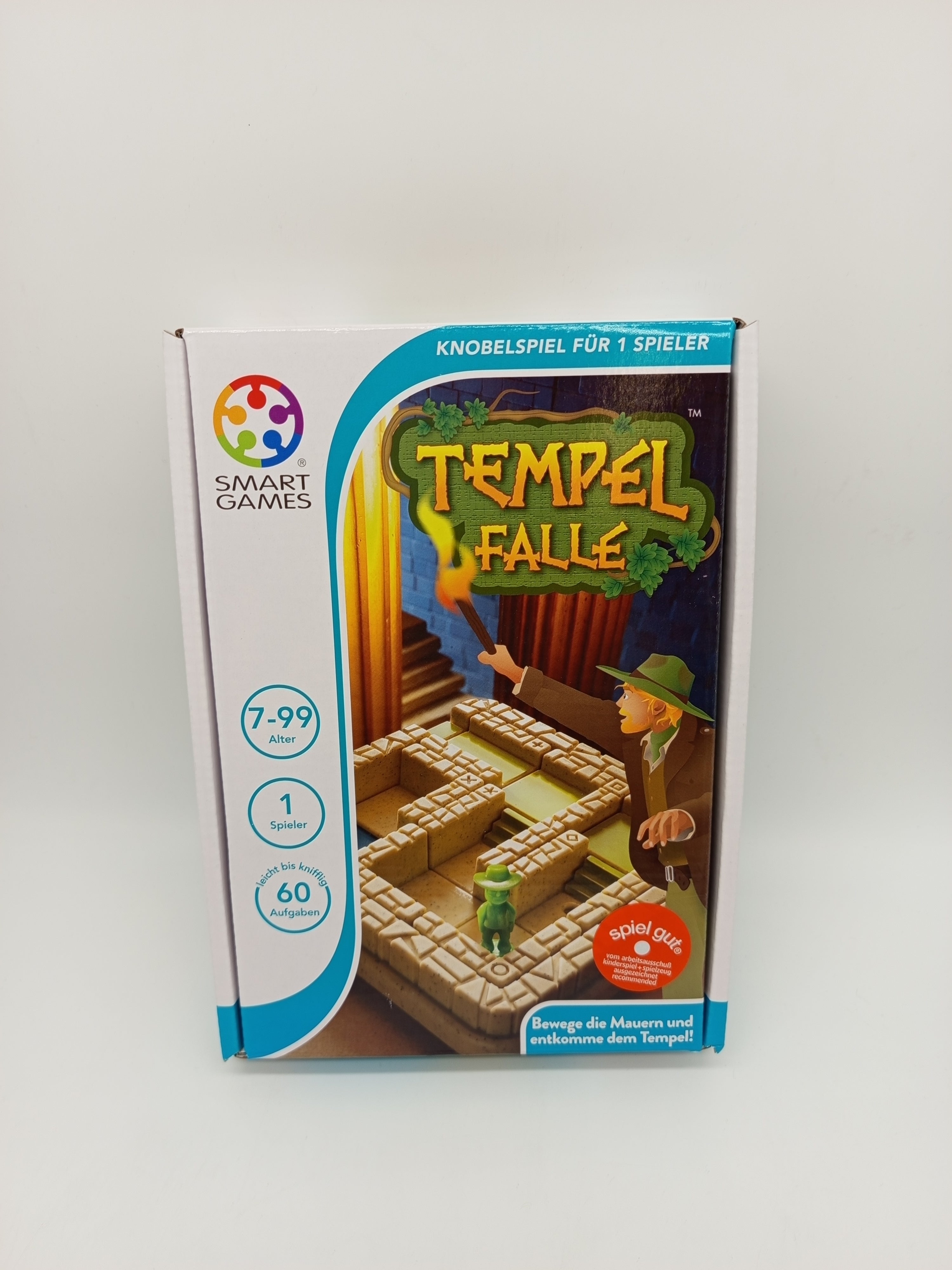 SmartGames Brettspiel Tempel Falle – Logikspiel mit 60 Herausforderungen, neu