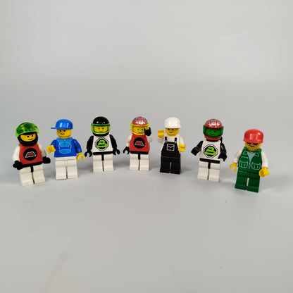 Lego Minifiguren-Set - Rennsport & Arbeit - 7-teilig
