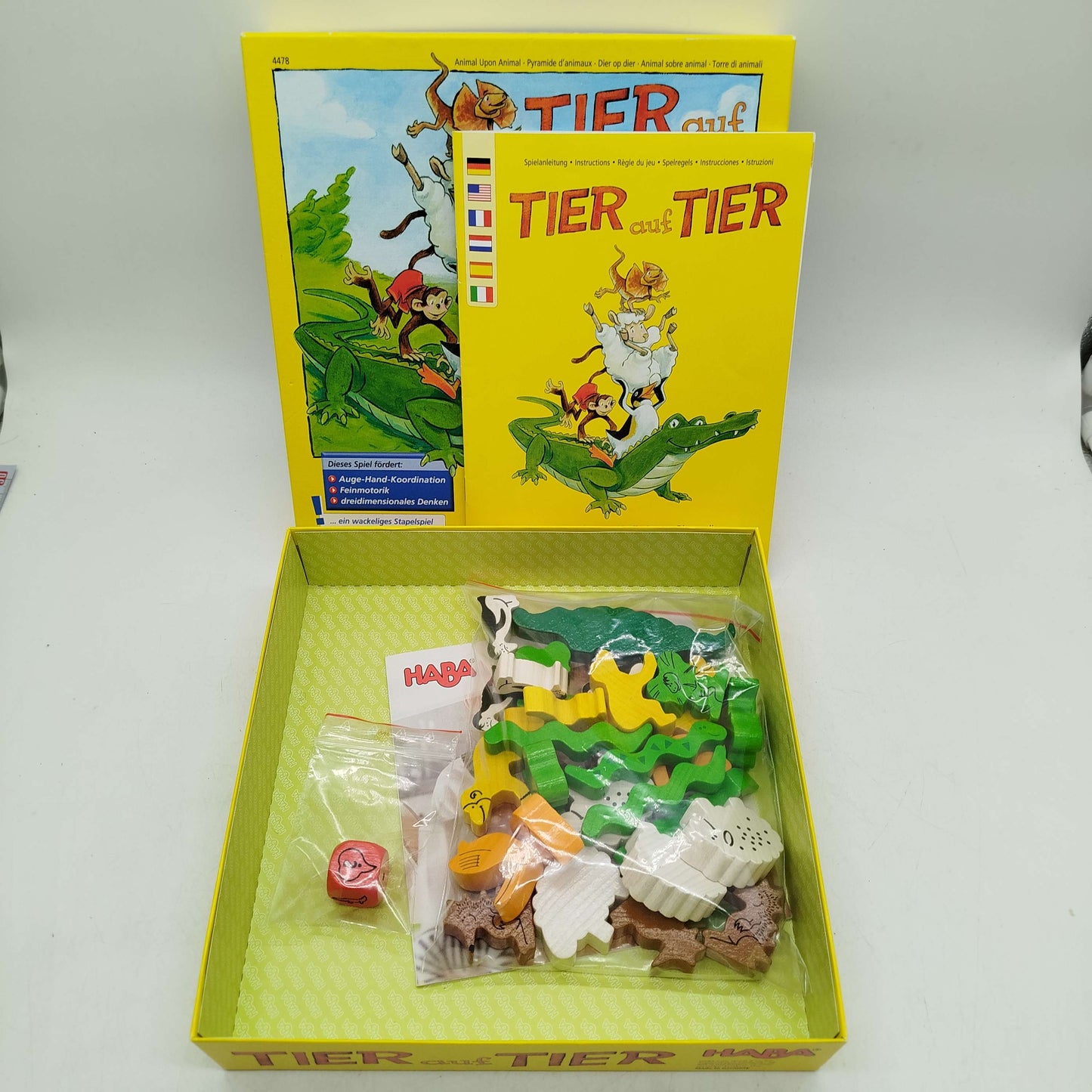 HABA Tier auf Tier 4478 Holzstapelspiel, gebraucht, ab 3 4 5 Jahre | ✅ geprüft 