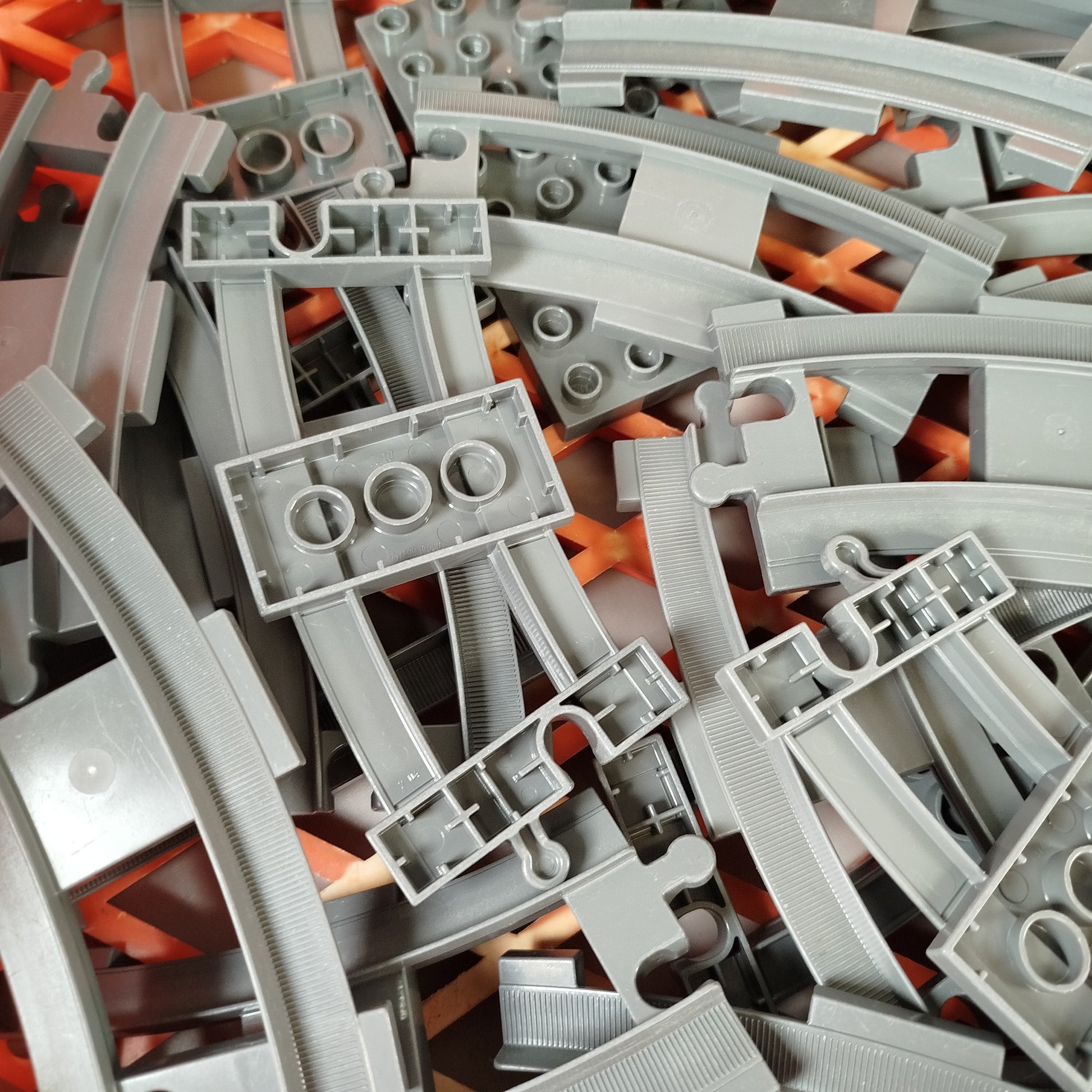 LEGO Duplo Eisenbahnschienen Set – graue Schienen, sehr gut