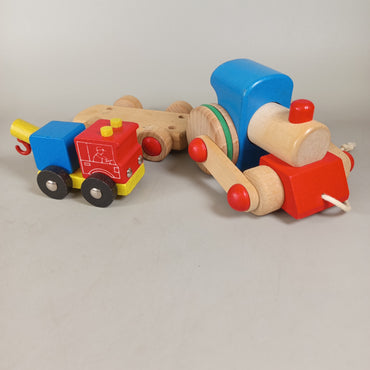 Hape Bundle Holz Zieh & Stapel Fahrzeuge