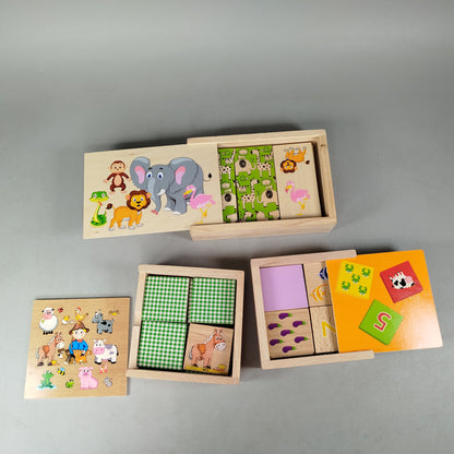 PEARL Playtastic Bundle Holz Tiere & Zahlen Set von 3