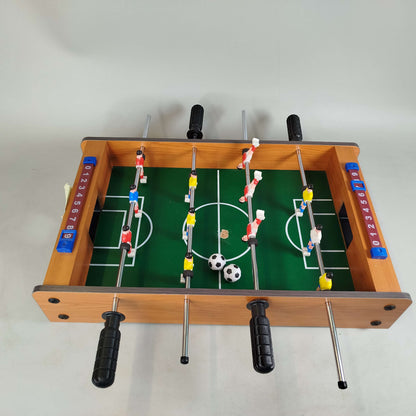 Mini Tischfußball mit Zählwerk aus Holz