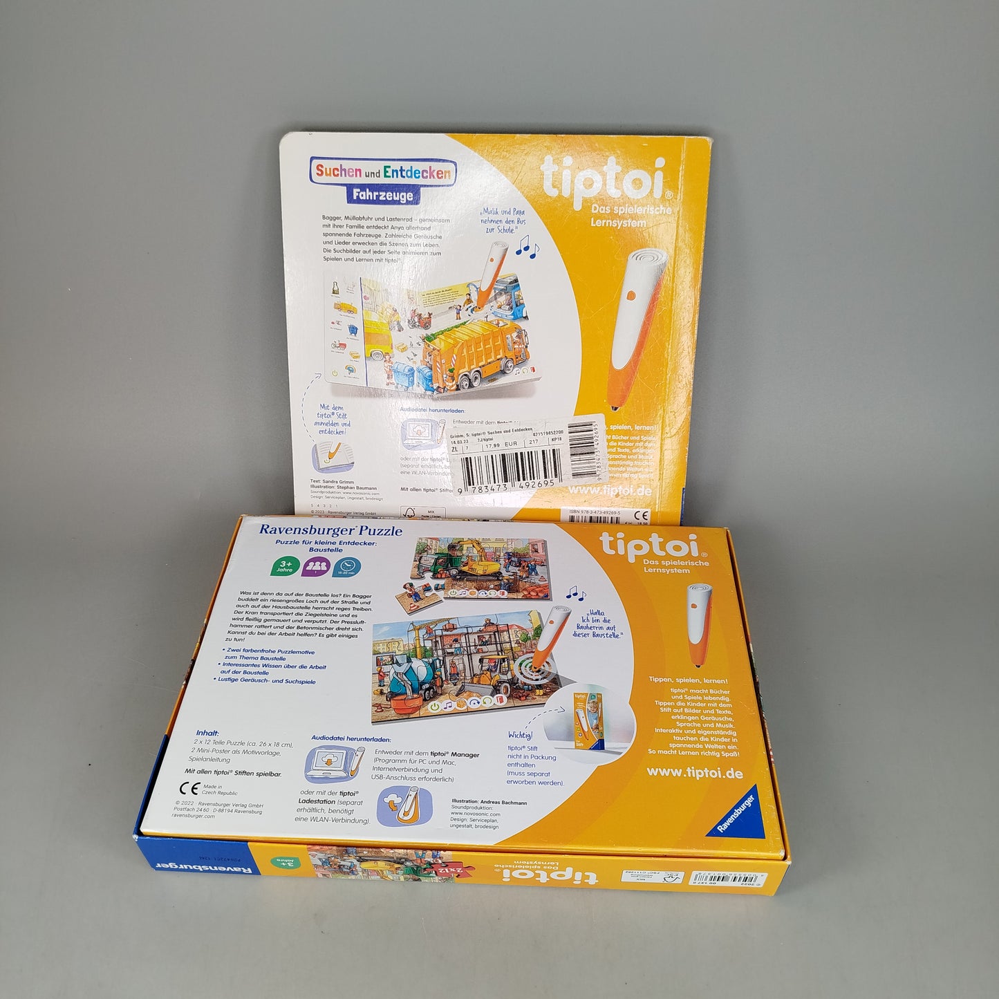 Ravensburger Bundle tiptoi Fahrzeuge Puzzle & Buch